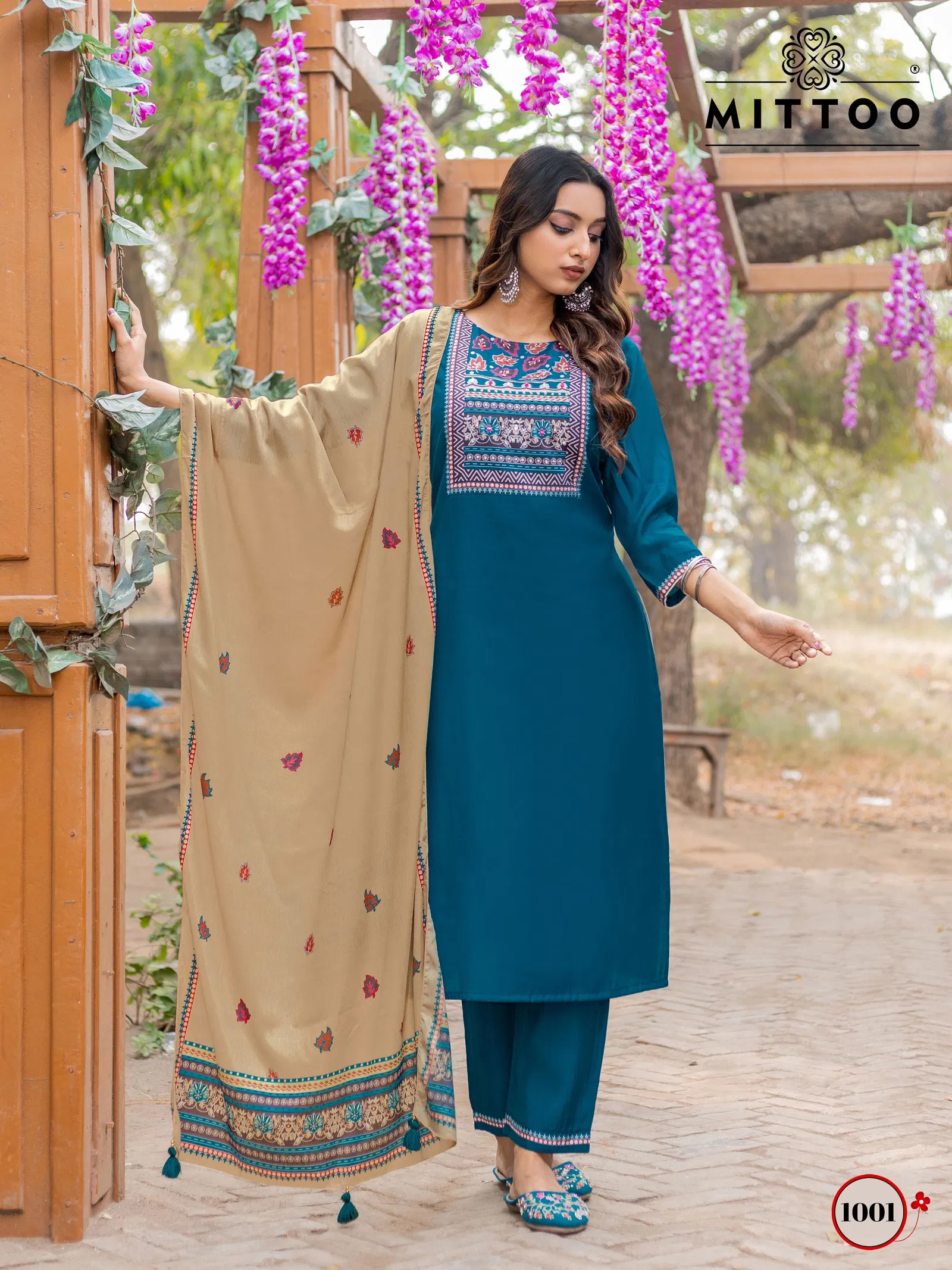 Amaya By Mittoo Modal Embroidery Kurti With Bottom Dupatta Exporters In India